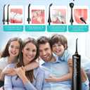 COSLUS E40 Portable Water Flosser for Teeth: 10 Pressure Settings Professional Water Dental Pick for Orthodontic, Braces & Sensitive Gums - Cordless for Travel Use, for Adults Teens, BPA-Free
