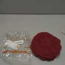 Phantomon 8 Inch Doilies Crochet Round Lace Doily Handmade Placemats 100% Cotton Crocheted Coasters, Flower Design, Pack of 8 (Burgundy)