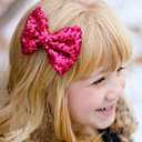 CLLOT Party Festival Baby Girls Sparkling Bows Clips 15PCS Glitter Sequins 4" Hair Bows Alligator Hair Clips for Girls Baby Children Toddlers