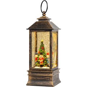 10'' Nutcracker Snow Globe, Musical Christmas Water Lantern With Swirling Glittering Home Decoration and Gift, Battery Operated or USB Powered