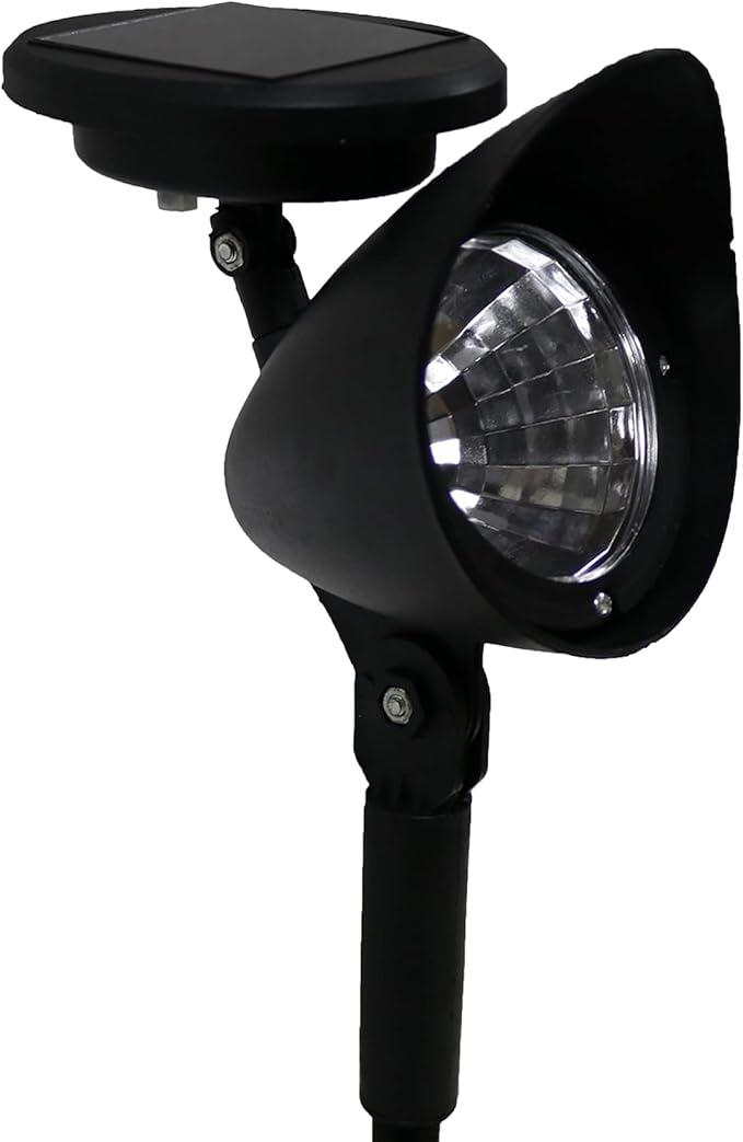 Crosslight Outdoor Solar White LED Weatherproof Spot Light for Gardens, Walkways, Patios and Yards, 1-Pack