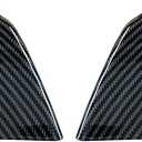 Pair Carbon Fiber Pattern Mirror Caps Cover Compatible with GMC Chevrolet Silverado Sierra 1500 2014-2018/2500 HD 3500 HD 2015-2019 Pick up Replacement for 22919757,22919758.