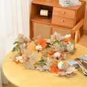 2Pack SUQ I OME Fall Maple Leaf with Pumpkin Garlands forHalloween Thanksgiving Day Party Art Decor