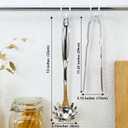 2 x Pleafind Spaghetti Spoon and Spaghetti Tong 2-Piece Set, 13-Inch Non-Stick Spaghetti Fork and 11.4-Inch Kitchen Tong, Easy Storage and Cleanup, Ergonomic Design, stainless steel