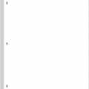 3-Hole Dotted Paper Refills, Letter Size 100Sheets / 200Pages Loose-Leaf Paper, 100gsm, White, 8.5'' x 11''