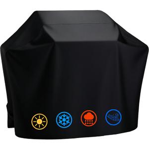 40 Inch Grill Cover, 420D Oxford Fabric Waterproof BBQ Cover, UV Resistant Outdoor Gas Grill Cover with Storage Bag for 36-40 Inch Freestanding Grills, Black