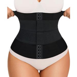 YERKOAD Waist Trainer for Women Plus Size Corset Shapewear Tummy Control Waist Cincher Postpartum Belly Band Wrap (3X Plus, Black)