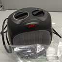 Amazon Basics Ceramic Space Heater, Portable Indoor Heating Solution, With Overheat and Tip-Over Protection, Thermostat, Non-Oscillating, 1500W, 7.52"D x 6.34"W x 9.45"H, Black