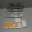 Toploader Storage Box with Card Sleeves(100 Toploaders + 100 Penny Sleeves), Trading Card Storage Box with 7 Dividers, Hard Plastic Card Storage Box, Large for 165+ Toploaders 600+ Cards