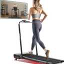 Sunny Health & Fitness Sleek Compact Smart Treadpad Treadmill with 6-Level Auto Incline, Remote Control, Shock Absorption, Optional Dual Mode Walking/Running & Free SunnyFit App Bluetooth Connectivity (One Size)