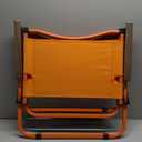 Vibrant and Cheerful Orange Folding Outdoor Chair, Compact Lightweight Portable Design with Wood Armrests & Metal Frame for Backyar, Camping, Beach, Hiking, Picnics