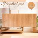 Juexica 2 Pcs Natural Bamboo Wall Panel 24 x 96 Inch Bamboo Covering Renewable Pole Wrap Fencing Wainscoting Room Divider for Interior Wall Decoration Bedroom Living Room Ceiling Tiles(Carbonized)