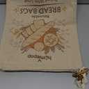 Bread Bags for Homemade Bread  3Pcs Linen Reusable Bread Bags with Drawstring Closure  Cute Rustic Design 17 x 13 Inch Sourdough Bag in Ready to Gift Packaging Box (Beige)