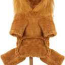 VICASKY Funny Lion Costume for Dogs Warm Pet Halloween Outfit Adorable Party Clothes for Winter Autumn Cosplay for Year Christmas Special Occasions