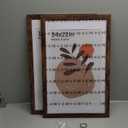14x22 Picture Frame Set of 2, Rustic Brown Wood Style - Display 14 x 22 Picture without Mat or 12x18 Picture with Mat, Wall Mounting Horizontal and Vertical
