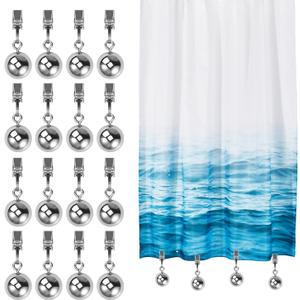 16 Pack Outdoor Curtain Weights, Flag Weights for Wind, Tablecloth Weights  Heavy Duty Drapery Weights for Patio, Balcony, Gazebo, Garden Parties, Camping Outdoor Events (Silver)
