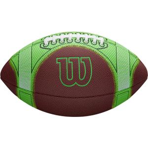 WILSON Hylite Football - Peewee Size, Brown/ Green