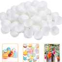 50 Pcs Easter Eggs White Blank Plastic Eggs, Paintable DIY Creative Decoration Eggs for Party Favors, Artificial Fake Eggs for Easter Hunts Basket Fillers Easter Gift (Easter Eggs)