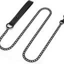 Adjustable Lightweight Metal Black Chain Leash for XS S M L Pet Dogs