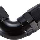 10AN 90 Degree Fittings For Braided Oil Fuel Line Black #4416