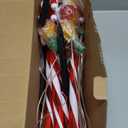 12 Pack Outdoor Solar Christmas Decorations, 180 Bright LED Solar Candy Cane Christmas Lights 8 Lighting Modes, Waterproof Outside Xmas Decorations with Lantern Decor Lights for Pathway Yard Garden