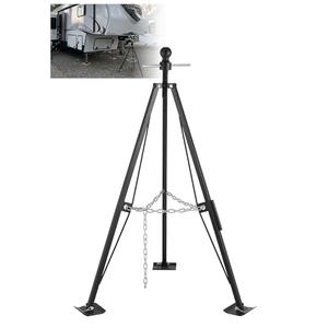 Fifth Wheel Tripod Stabilizer Gooseneck, King Pin Stabilizer for 5th Wheel with Adjustable Height 35-55", Heavy Duty RV Tripod Jack with 5000lbs Load Capacity, Easy Installation