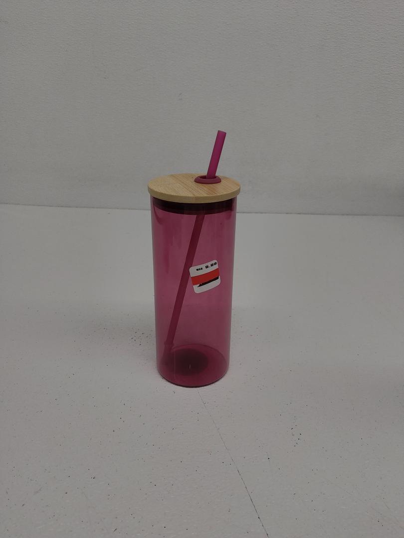 Multi-function Glass Cup with Lid Transparent Juice Tumbler with Straw for Cold Beverages for Home Cafes and Parties 20 oz
