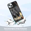 Vintage Scary Halloween Black Cat Phone Case Fit for iPhone 15 Plus  Shockproof Designed Funky Art Cute Print Phone Case Cover for Boy Girl Men Women