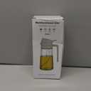 2 in 1 Oil Sprayer for Cooking, Olive Oil Dispenser Bottle for Kitchen Spray and Pour, 16oz/470ml Light-Blocking Dark Amber Glass Brown Bottle, Food-Grade Oil Mister for Air Fryer Black Cap