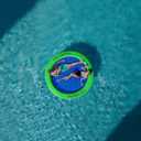 CALOBANA Round Floating Ring Inflatable Water Hammock Heavy Duty River Floats Lake Raft for Adults Tanning Pool Lounger Float Island Platform Pad Mat for Party