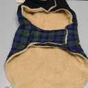 Queenmore Dog Winter Coat Warm Dog Jacket for Cold Weather, Quilting Puffer Plaid Coats for Small/Medium Dogs Waterproof,Girl/Boy Pet Christmas Coat,Pet Snowsuit with Leash Hole/Fleece Padding, XL