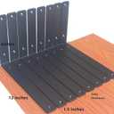 12 Pack - L 12" x H 8" x W1.5, 5mm Thick Black L Shelf Bracket, Iron Shelf Brackets, Metal Shelf Brackets, Floating Shelf, Shelf Supports with Screws