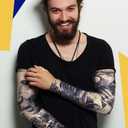 Boao 20 Pcs Men's Cooling Arm Sleeves Long Fingerless Arm Cover Anti Slip UV Sun Protection Sports Temporary Tattoo Sleeves(Delicate Style,Small)