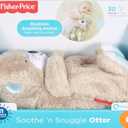 FISHER-PRICE BABY Toy Soothe 'n Snuggle Otter Portable Plush Sound Machine with Music Lights & Breathing Motion for Newborns 0+ Months