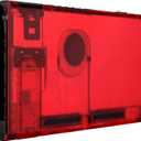 eXtremeRate Transparent Clear Red Console Back Plate DIY Replacement Housing Shell Case for Nintendo Switch Console with Kickstand  JoyCon Shell NOT Included
