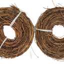 DIY Crafts Natural Grapevine Twig Garland Wreaths Decor 15-Feet for Wedding House Holiday Door Wall Decor (2PCS)