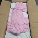 71x87'' Huge Teepee Tent with 91x71'' Extra Large Outdoor Boho Picnic Blanket Table Runner 6 Napkins Woven Cotton Yarn Oversized Beach Blanket Camp Wedding(Pink, White)