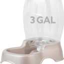 Petmate Pet Cafe Cat and Dog Water Dispenser - Water Bowl for Cats and Dogs, USA Made, 3 GAL, Pearl Tan