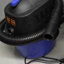 Koblenz WD-2L Portable Wet Dry Vacuum, 2-Gallon 2 PHP Suction Plus Blower Vacuum Cleaner for Liquids, Dust, Pet Hairs, 10' Reach, Ideal for Home, Car, Garage, Shop, Accessories Included, Blue/Black
