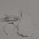 Angel Wings, Light Up Angel Wings and Halo with LED Lights, White Angel Wings Costume for Adult Women Kids Halloween Xmas (Medium)