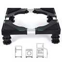 Nefish Mini Fridge Stand Universal Raised Base Adjustable Refrigerator Stands with 4 Strong Feet Washing Machine Pedestal Multi-Functional Bases for Dryer (Black)