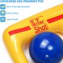 TicTac Shot Pool Toys Games Set- Tic-Tac-Toe Inflatable Pool Toy with 10 Balls - for Adults Teens Kids 2-10 Players