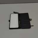 Defencase Compatible with Galaxy A15 5G Case Wallet with RFID Blocking Card Holder for Women Men, PU Leather Magnetic Snap Flip Zipper Strap Wallet Phone Case Fit for Samsung Galaxy A15 5G, Black