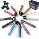 Grip Strength Trainer Set, 50-300LB(6 Pack), Wrist Forearm Strengthener, Metal No Slip, Hand Grip Gripper Strengthener for Strength Training and Exercise, Hand Workout Squeezer Grip Strength (6Pack,50-300lb,Purple+Silver+Blue+Red+Black+Gold)