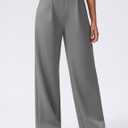 Wide Leg Pants for Women High Waist Relaxed Dress Pants with Pockets 30" (XXL)