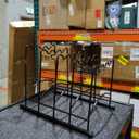 SunnyPoint Metal Heavy Duty Kitchen Countertop Cabinet Pantry Pan, Pot Lid, and Pot Organizer Rack Holder, 9.25 x 10.4 x 13.25 Inch, Black