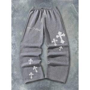 SOLY HUX Boy's Graphic Sweatpants Y2k Gothic Elastic Waist Straight Leg Baggy Pants Streetwear
 Size 14Y