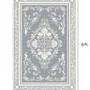 SOULFUL Medium Pile 4x6 Rugs for Living Room - Soft Foot Feel Area Rug - Greige Boho Floral - Washable Non-Slip - Perfect for Bedroom Kids Room Under Dining Table Office