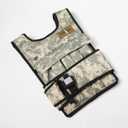 CROSS101 Adjustable Camouflage Weighted Vest with Shoulder Pads, 60 lb, Camauflage