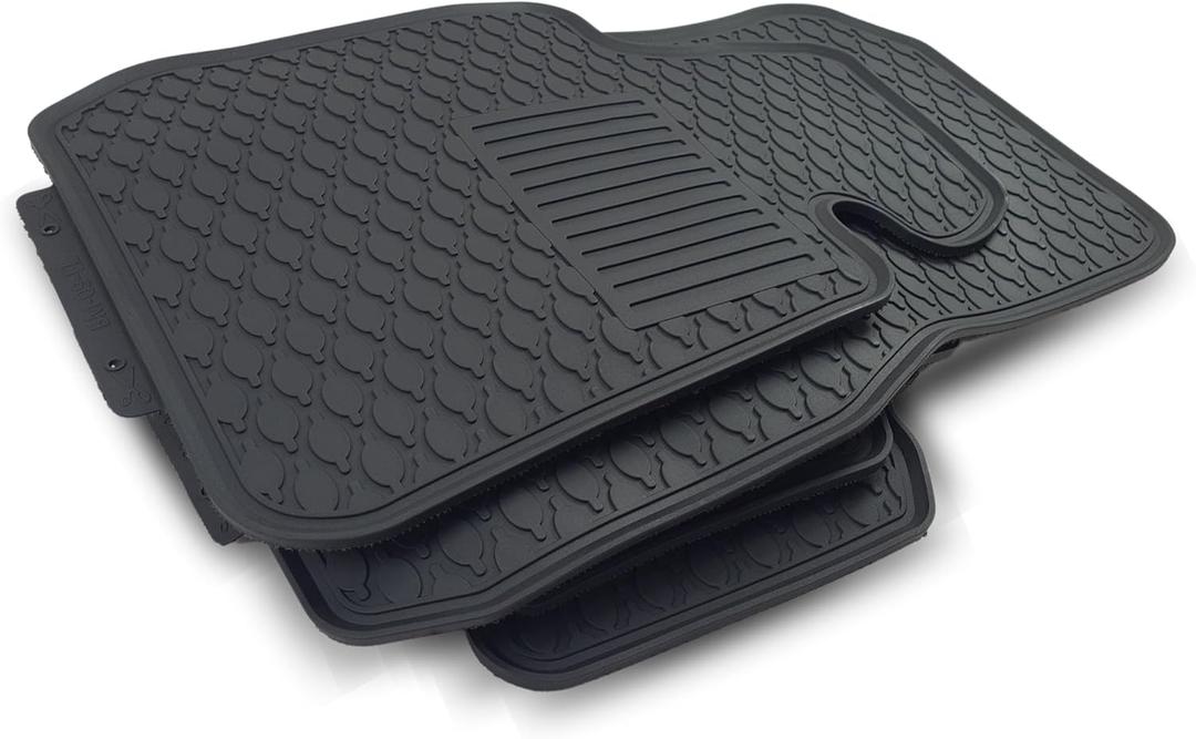 Custom-fit for 2017-2023 BMW 6 Series GT G32 Premium All-Weather Rubber Floor Mats and Liners Front and 2nd Row Heavy Duty Set (Black)